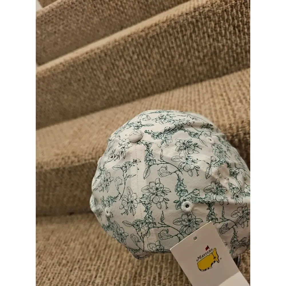 NWT MASTERS Golf Ladies Fit Green and White Floral HAT PGA Augusta National - Picture 8 of 11